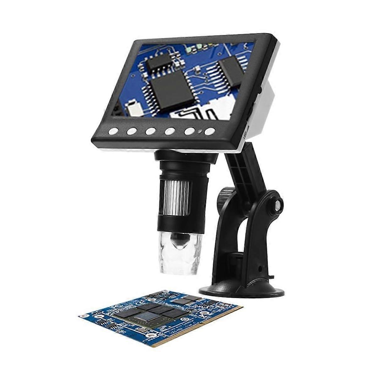 1000X 4.3 Inch Digital Microscope HD 1080P Electronic Magnifier with Adjustable LED Lights