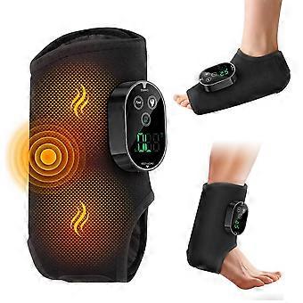 [6 Heat Levels and 3 Vibration Modes] Foot Massager with Heat, Cordless Heated Ankle Massager, Ankle Heating Pad with, Heated Brace Wrap for Women Men