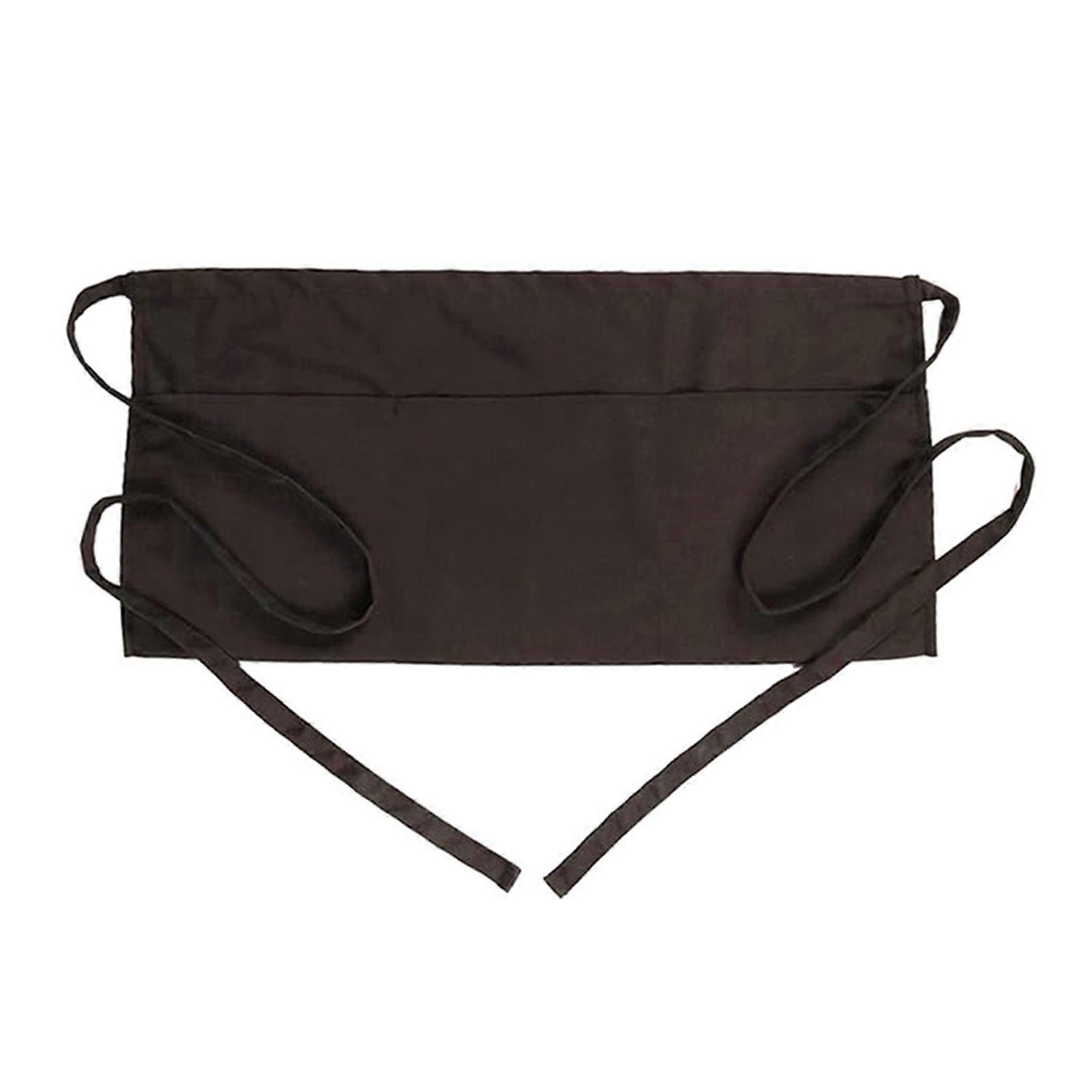 Half Apron with 3 Pockets Polyester Work Apron Quick-Drying Waterproof Apron Easy Care Dustproof