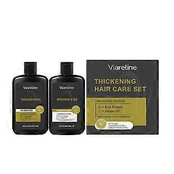 O kit de cuidados com os cabelos volumizadores masculinos melhora os cabelos secos e irritados e os torna refrescantes e fofos com xampu e condicionador