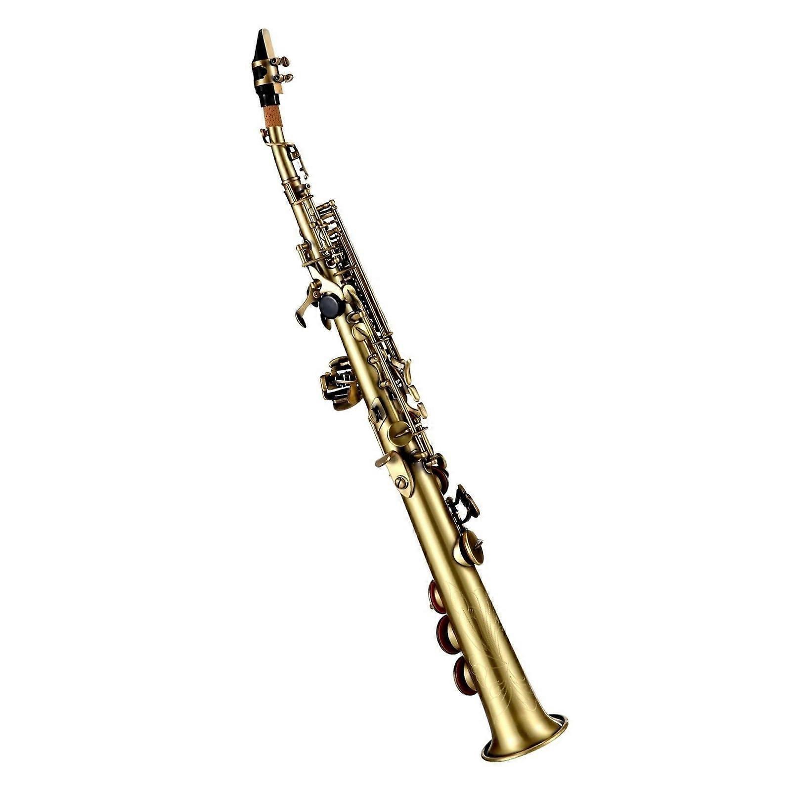 Nickel Plated Bb Soprano Saxophone Professional Setup Clear Tone Case Gloves Straps Kit