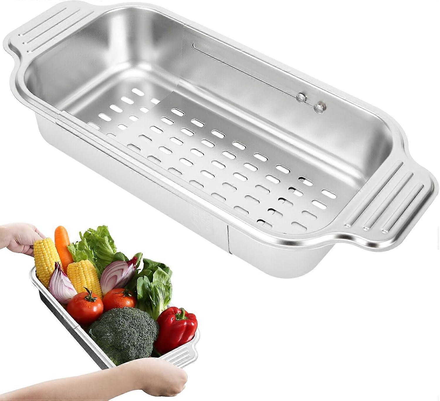 Sink strainer, stainless steel kitchen strainer, extendable strainer basket
