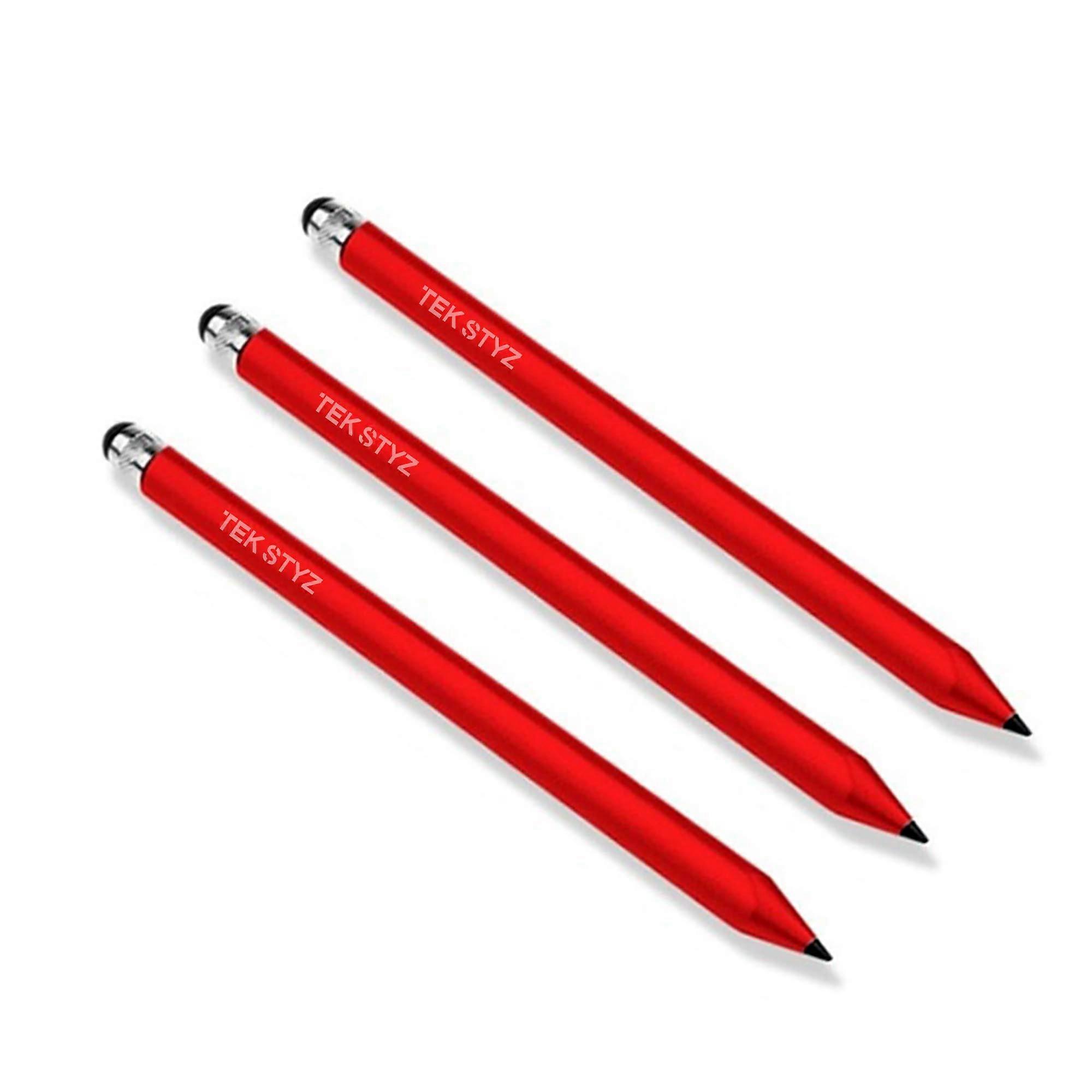 Stylus Pen for LG G Flex 2,  Precision Capacitive Touch, Full Size Red 3 Pack
