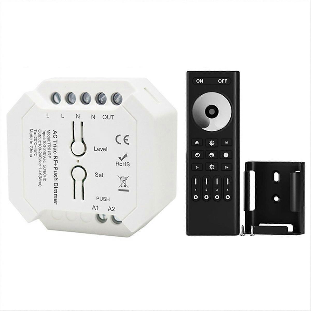 2.4G RF Triac LED Controller Smart Dimmer Remote Control 100V-240V B