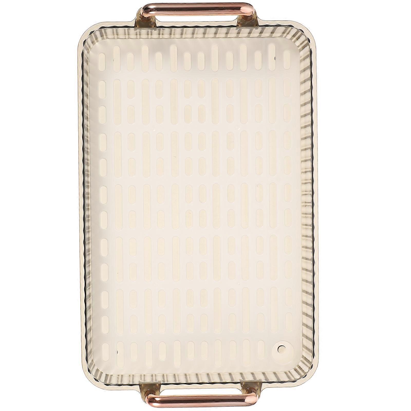 Brown Dish Drain Tray for Storage Kitchen Dish Drainer Drying Rack