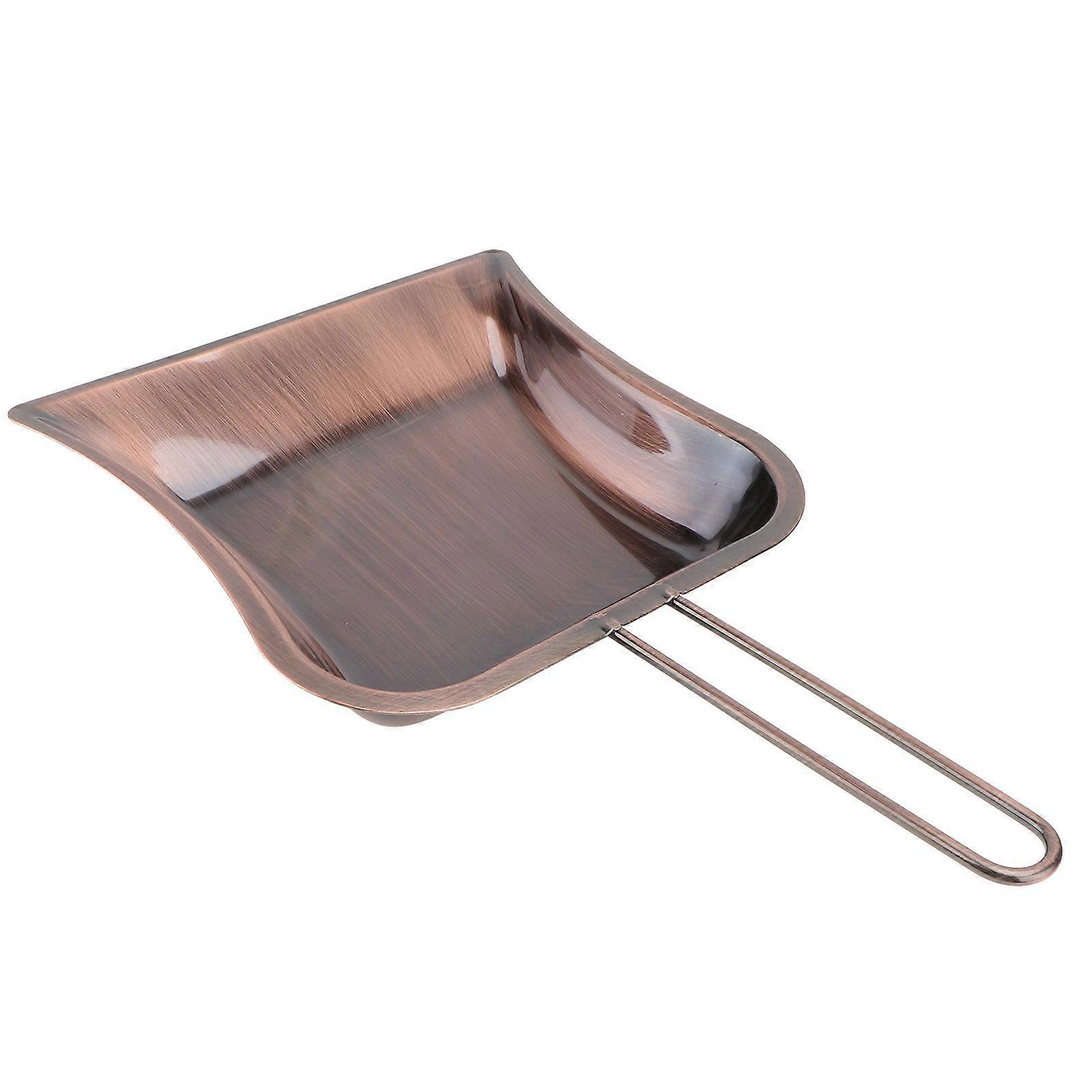 Yellow Brass Dustpan Desktop Cleaning Tool for Cleaning 1Pcs Brown
