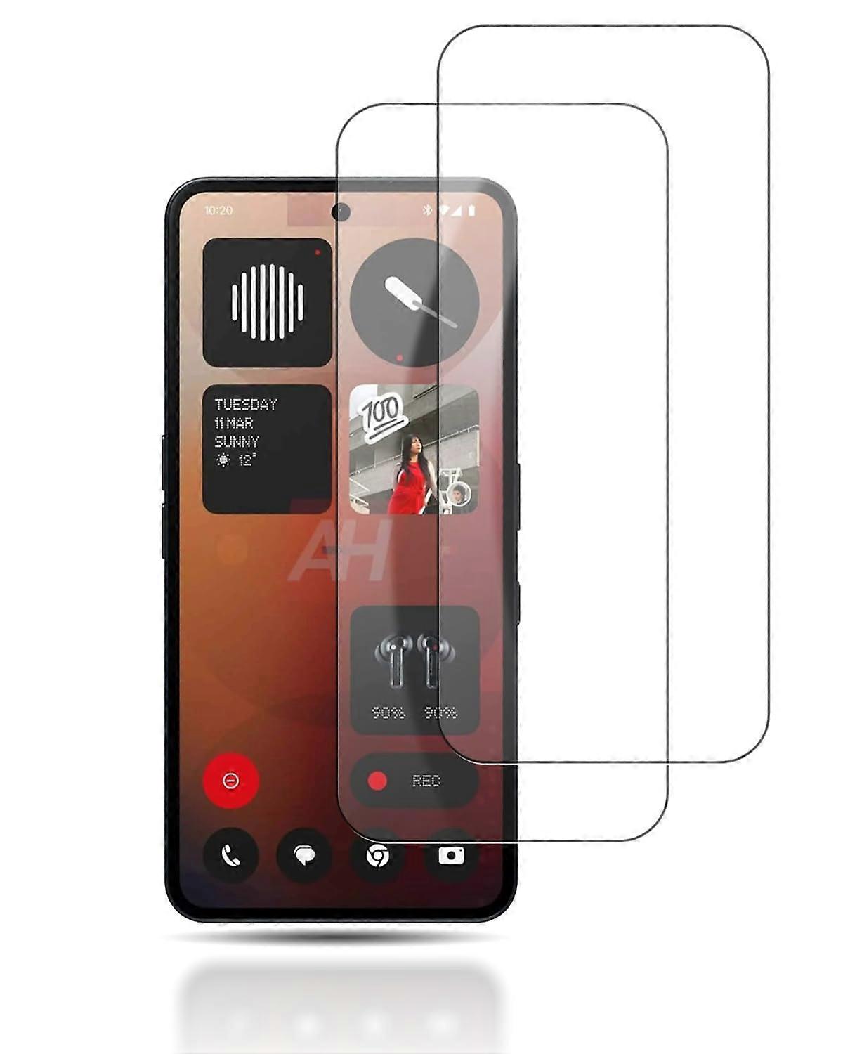 Screen Protector 2 Pack Tempered Glass Scratch Resistant Bubble  Fit for Nothing Phone 3a Pro