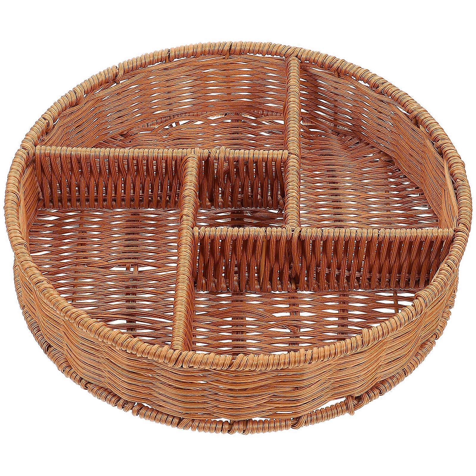 Snacks Display Basket Compartment Fruit Holder Multi-Functional 2Pcs for Storage