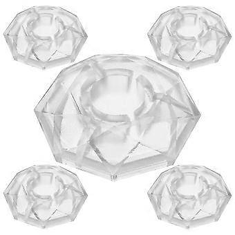 5Pcs Guitar Footswitch Toppers Guitar Foot Nail Plastic Effect Pedal Protection Cap