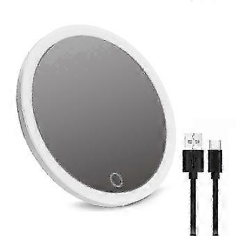 10X 20X 30X LED Light Magnifying Mirror, USB Rechargeable & Dimmable, with Suction Cup - Portable Travel Cosmetic Mirror for Men Women