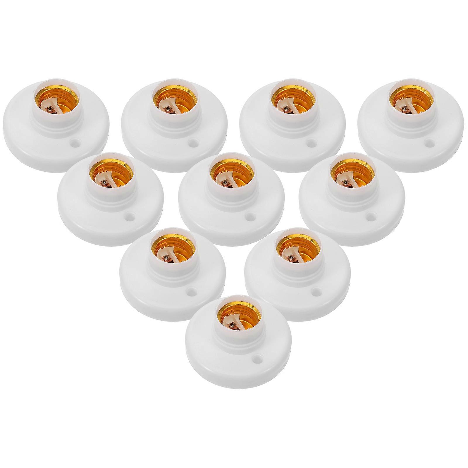 Bulb Socket Light Holder for Household Lamp 40Pcs White Lamp Socket