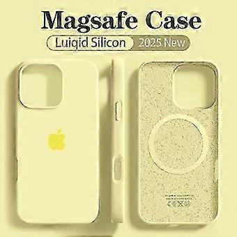 Custodia MagSafe originale in silicone liquido per iPhone 16 15 14 13 12 Pro Max, cover morbida magnetica per ricarica wireless con logo