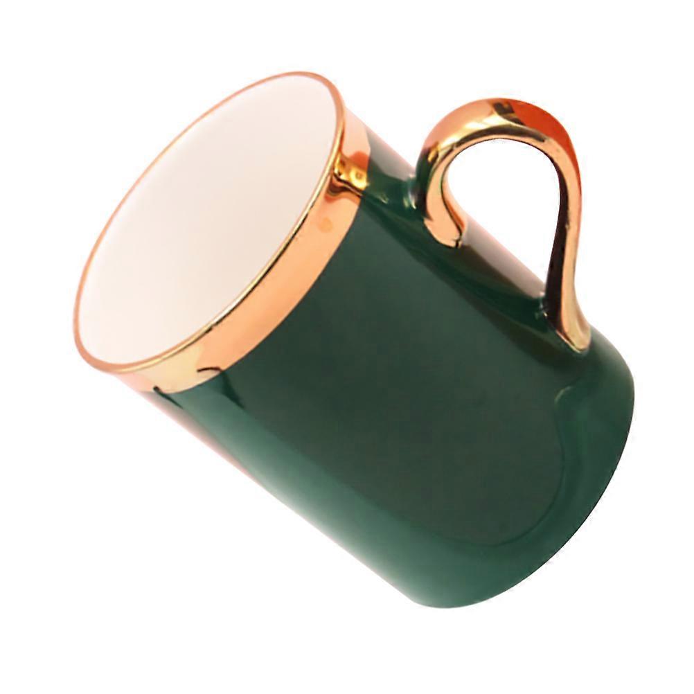 Green Ceramic Coffee Mug for Storage and Practical Drinking Cup