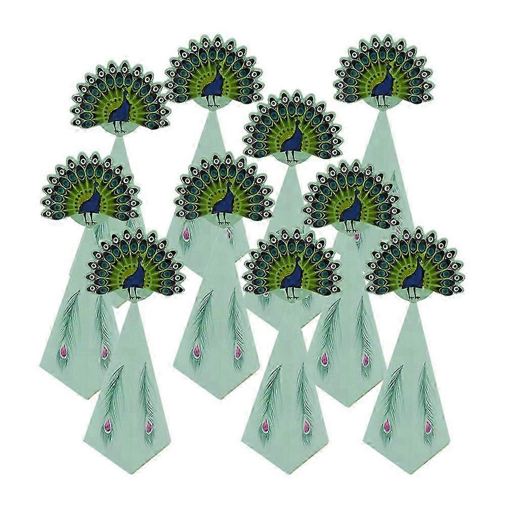 Peacock Candy Box Pyramid Candy Boxes for Storage 24Pcs Creative Wedding Gift Case