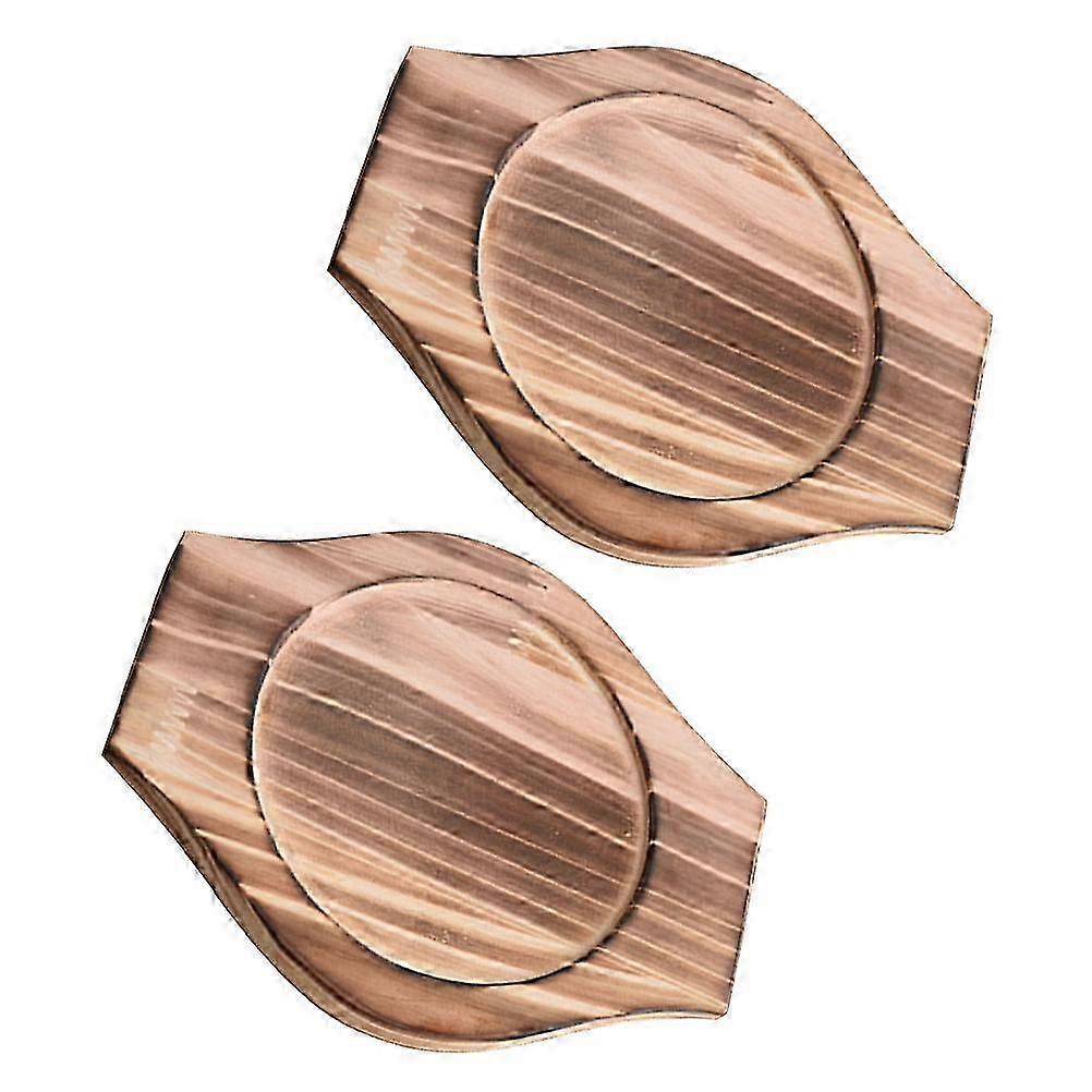 Pot Holder Wooden Casserole Mat compatible with Household Use 2Pcs Multi-Function