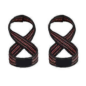 2pcs Figure 8 Weight Lifting Straps Deadlift Wrist Strap Pull-ups Wrist Support Gym Training