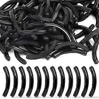 100 Peças Curler Refills Eyelash Curler Refill Pads Silicone Rubber Curler Replacement Refills Pads with a Clear Storage Box
