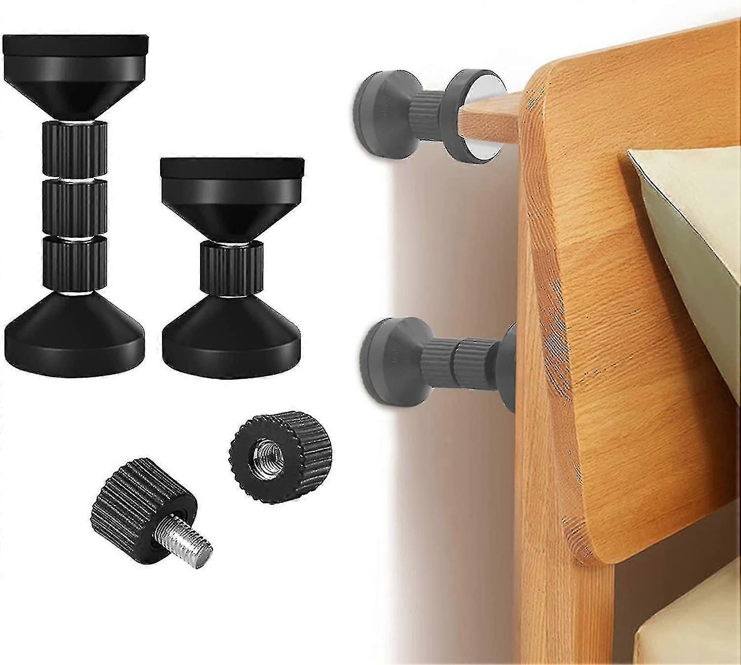 4pcs Adjustable Headboard Stoppers Threaded Bed Frame Anti-shake Tool Wall Bed Fixer