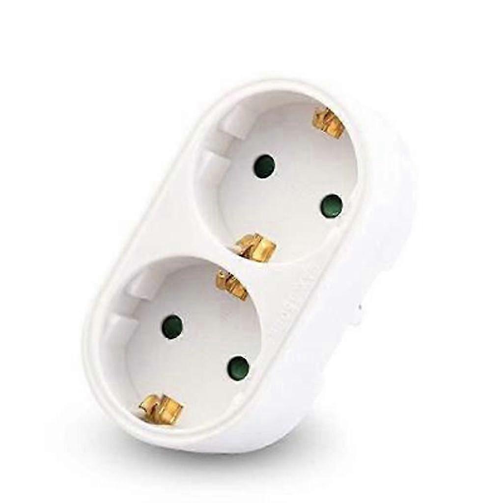 Multiple plug 2-way round socket distributor, socket Euro table socket without cable, multiple sockets 250V 16A 26-27