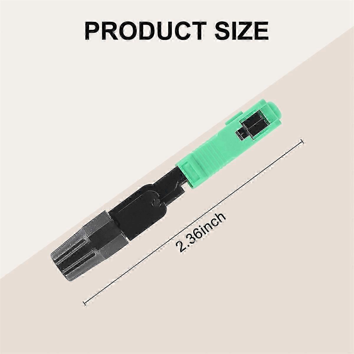 10Pcs Sc/ Component Fiber Optic Quick Connector-Black + Green