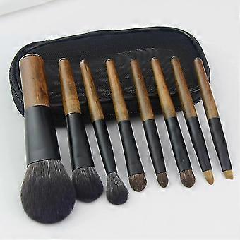 8 Pack Portable Mini Makeup Brushes Set with Travel Bag, Cosmetic Brushes