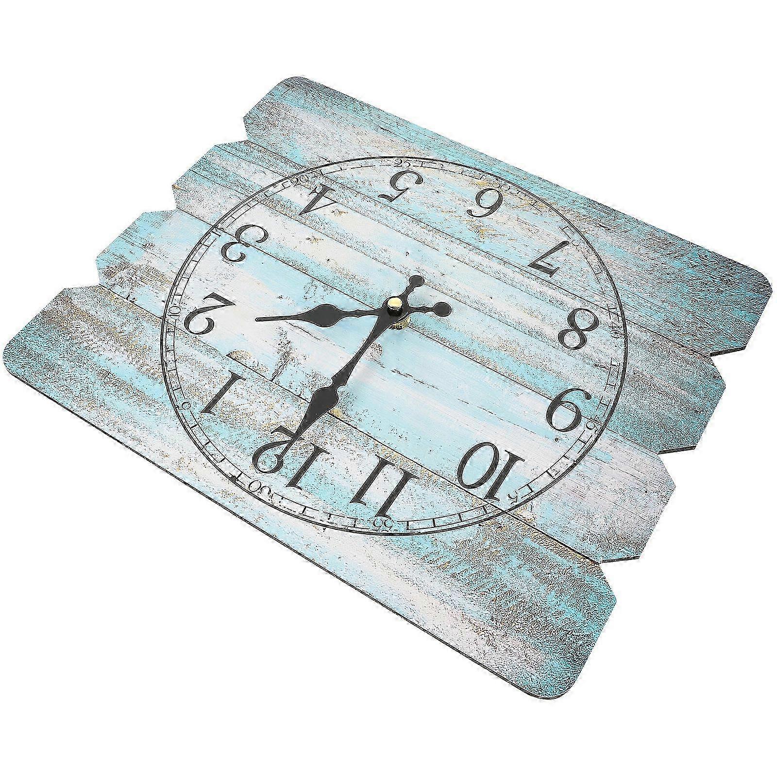 Creative Wall Decorative Clock Rectangle Bedroom Wall Hanging Clock Vintage Style Wall Clock Multi