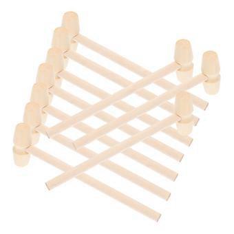 Wooden Mini Hammer Mallet for Girl Beat Toy 10Pcs Fun Learning Toy