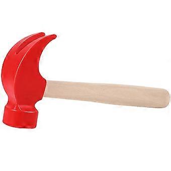 Speelgoedhamer voor kinderen met houten handvat en PP-kop, educatief speelgoed, 16,5 x 6 x 2,5 cm