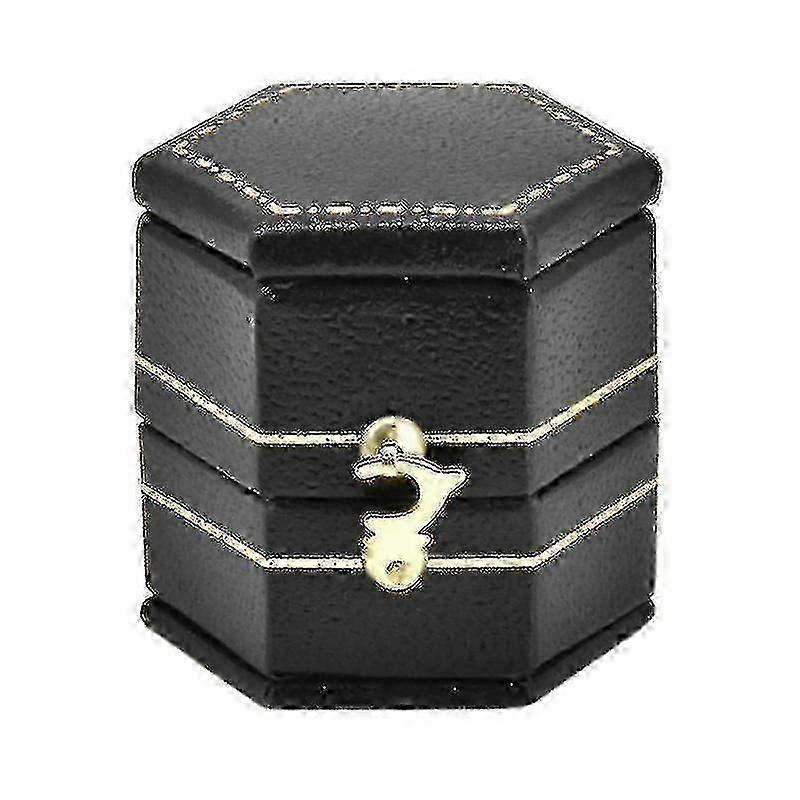PU Leather Ring Box Jewelry Storage Case for Proposal