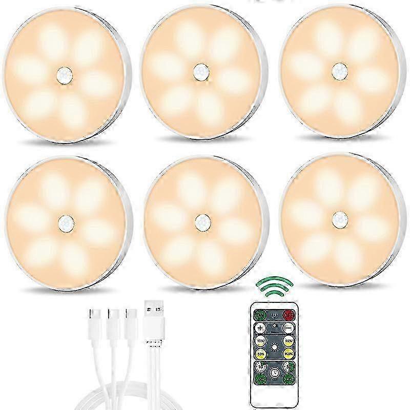 Warm White LED Closet Lights - Wireless Motion Sensor Puck Light