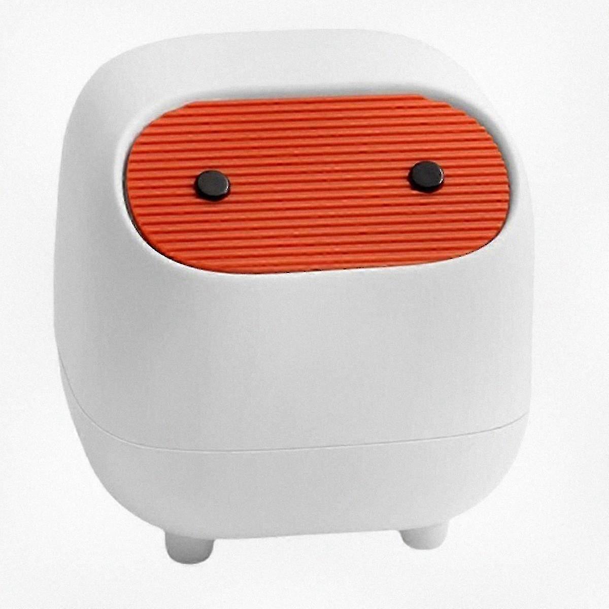 Compact Desktop Trash Can for Office, Mini Double-Layer Push-Down Waste Bin for Cute Trash Storage