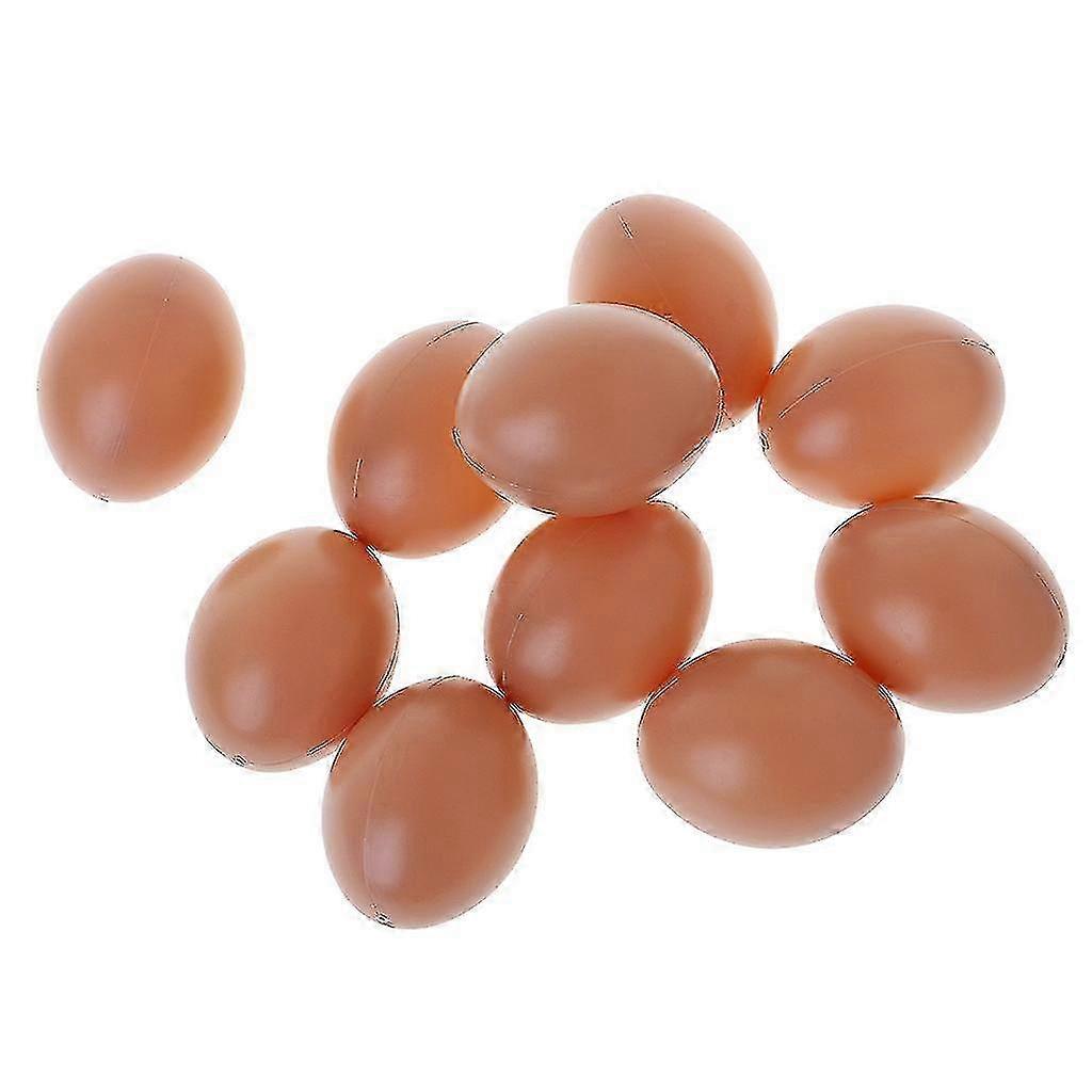 10pcs Plastic Simulation Eggs Graffiti Painted Exercise Diy For Creative Easter