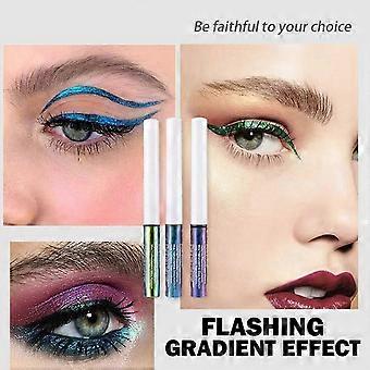 Chameleon Liquid Eyeliner, Gold Metallic Satin High-pigmented Colored Multi-reflective Finish Glitter Eye Liner Eye Shadow Pen