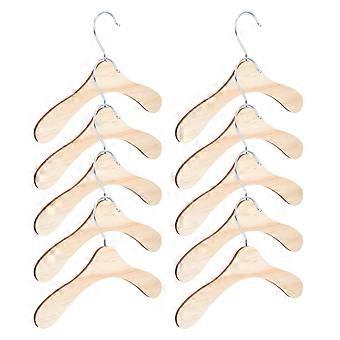 Khaki Pet Garment Wooden Hangers for Dog Clothes 20Pcs Practical Set