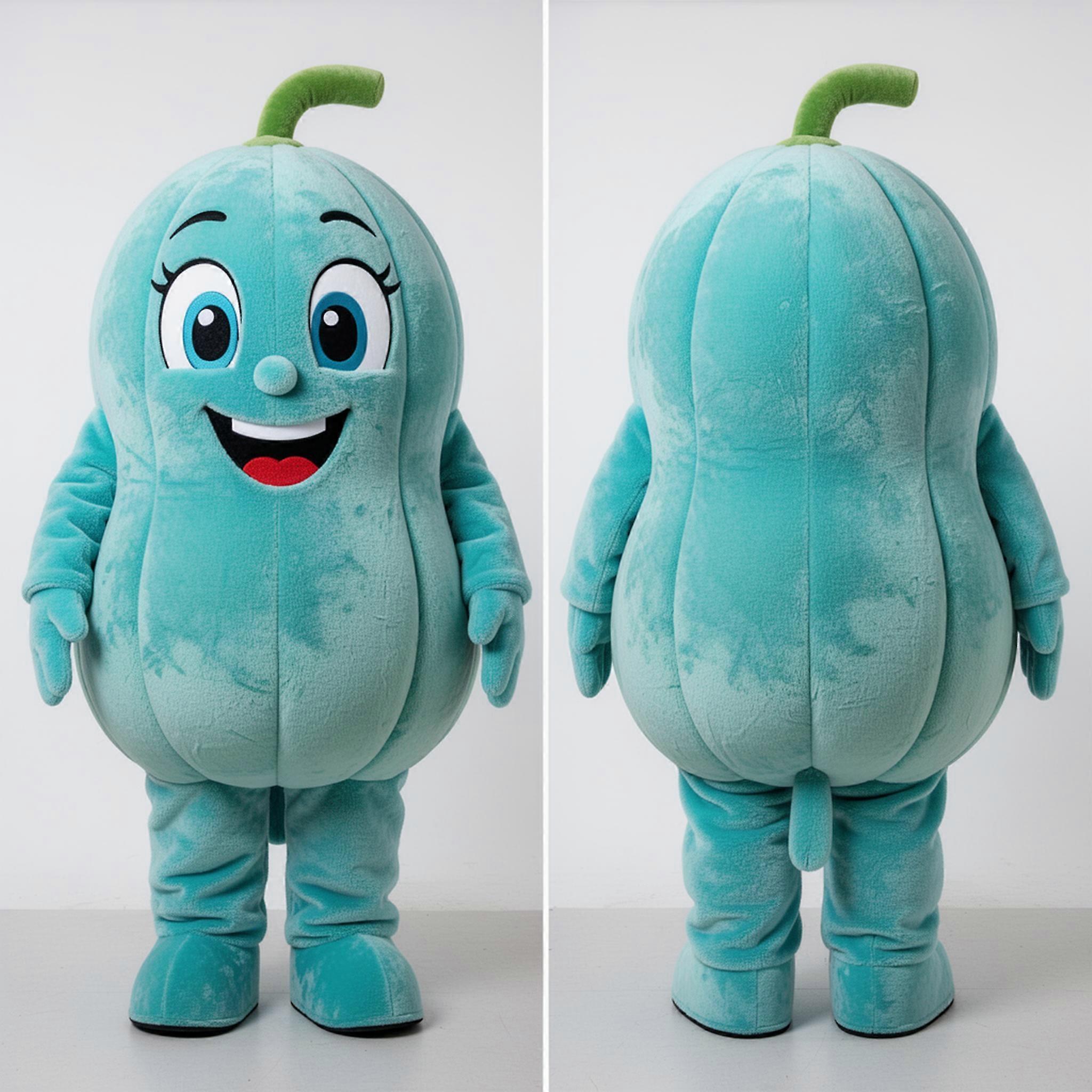 MASTICOT Cyan Green Plump Melon Mascot