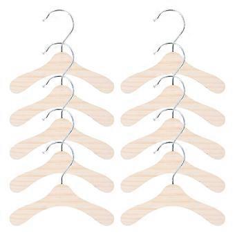 10stk Træ Pet Apparel Hangers Simple Pet Tøj Hangers Træbøjler
