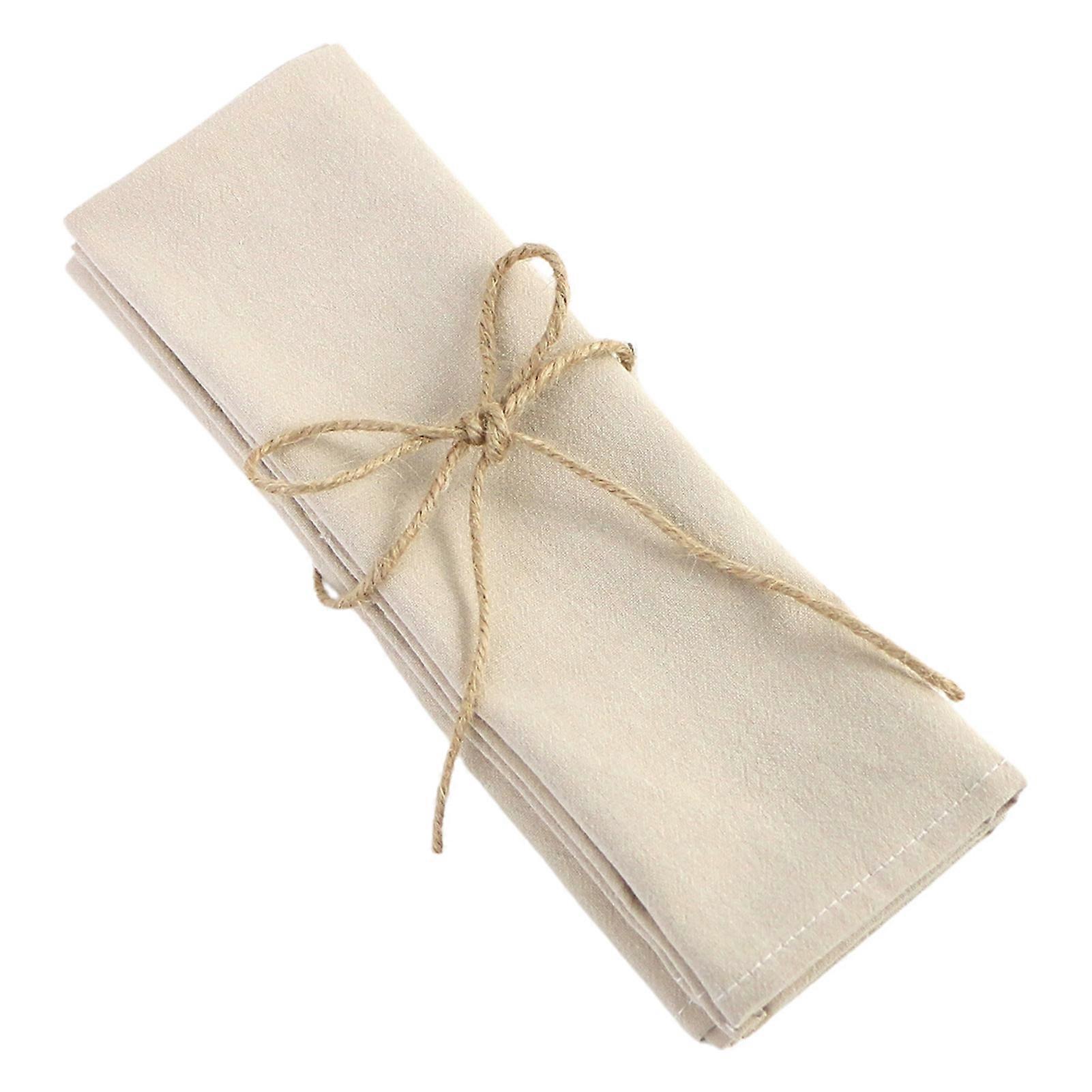 Rustic Boho Cloth Napkins with Soft Cotton Fine Workmanship Solid Color