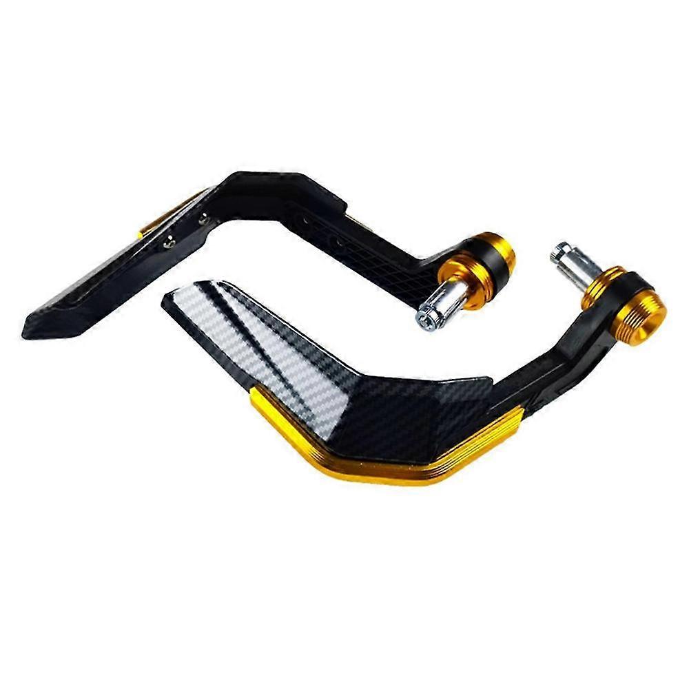 Motorcycle Handguards, 1 Pair, Metal Plastic, Gold, Windshield Modification Accessories