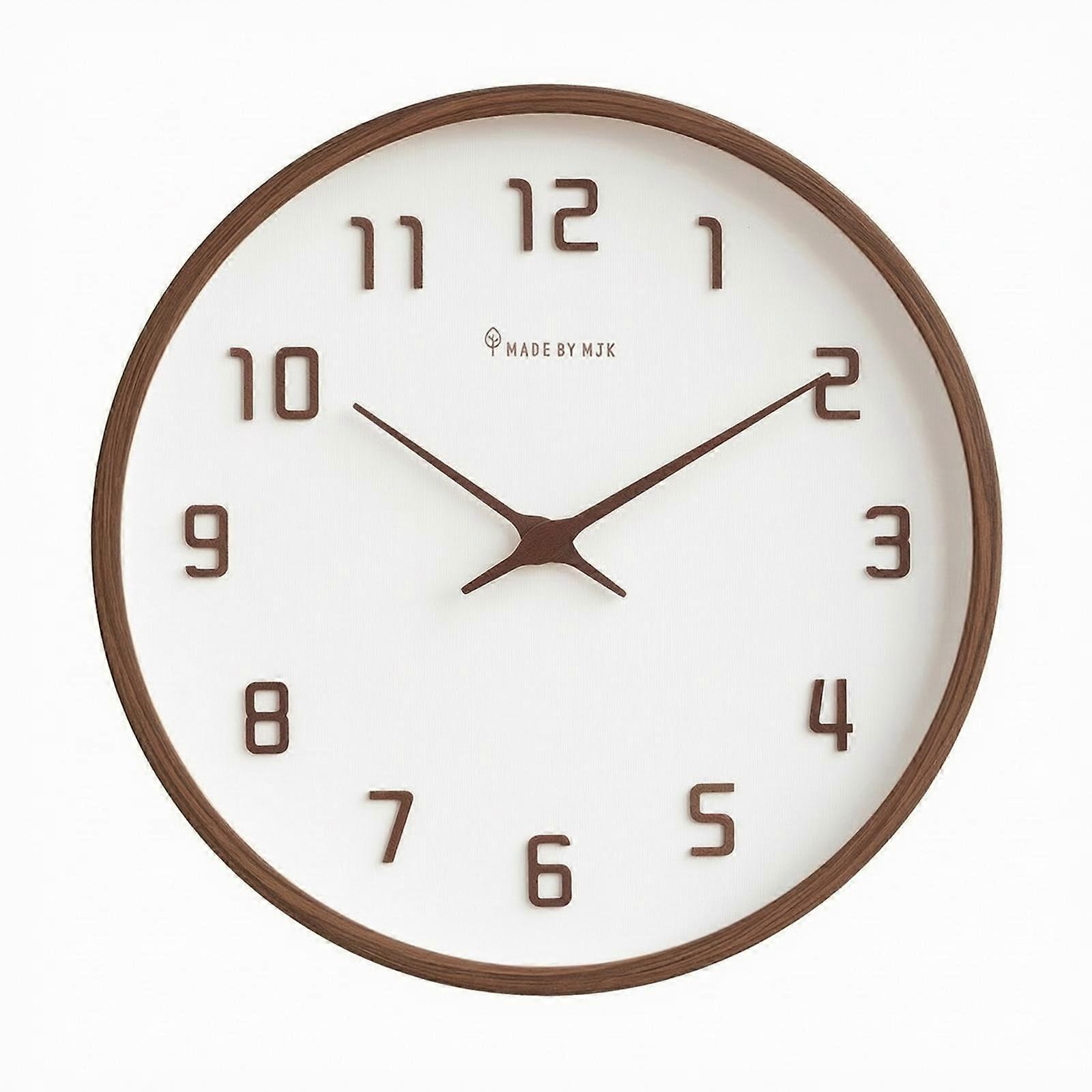 Easy to Read Wall Clock with 3D Numerals | Silent Sweeping Movement, Wall Clock