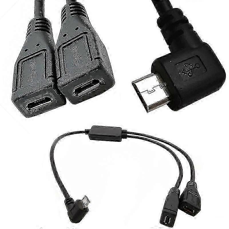 30cm Micro USB Y Splitter w Chip
