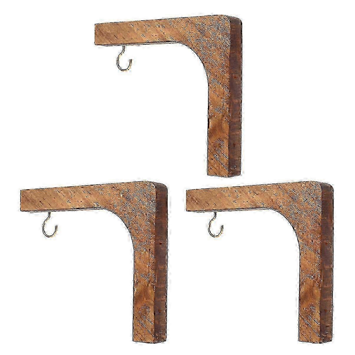 3pcs Minimalist Wood Hanging Bracket Set