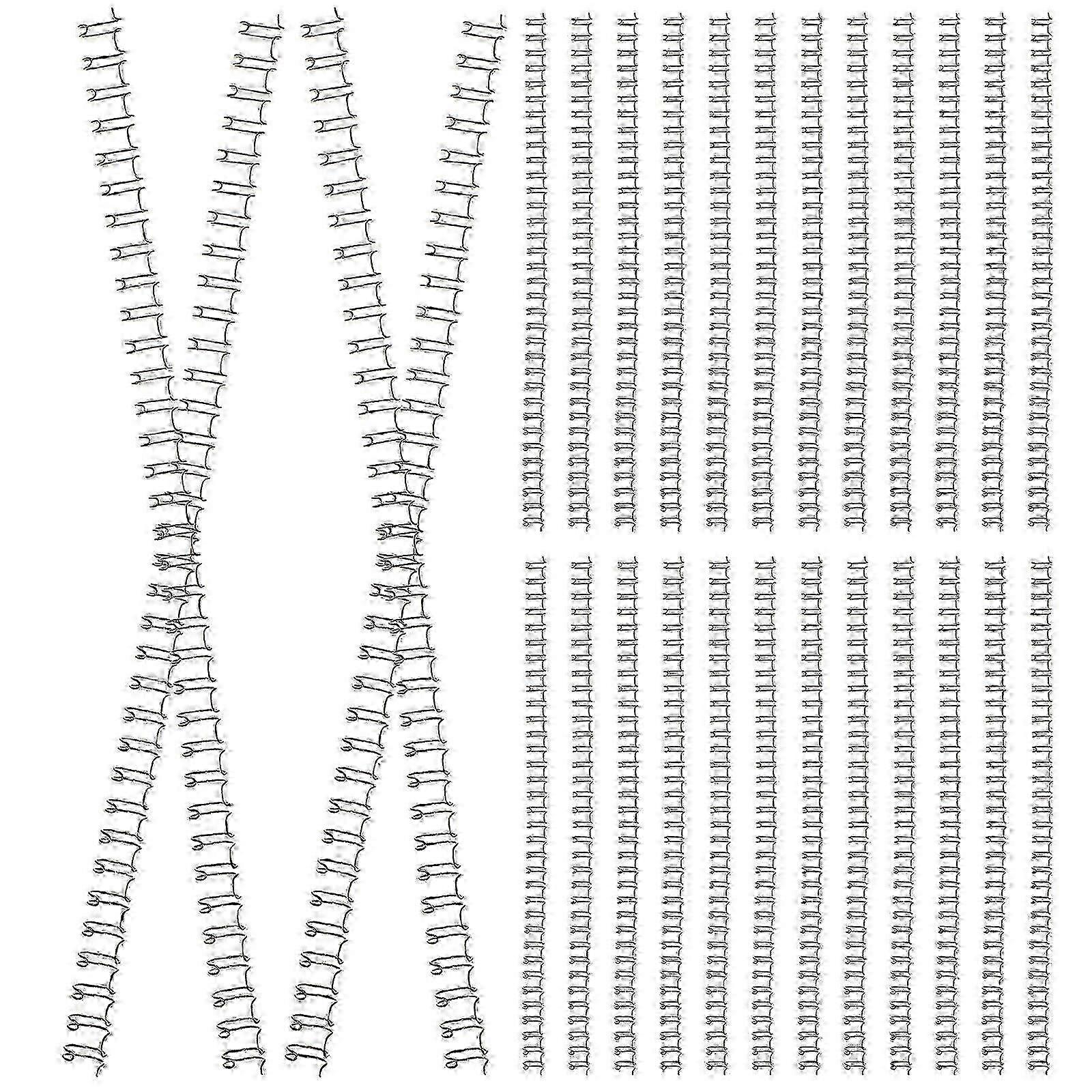 100Pcs Double Loop Wire Binder Rings Loose Leaf Notebook Spiral Binding Coils