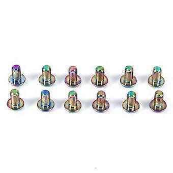 12pcs T25 Titan Fahrrad Torx Kopf Schrauben Scheibe Bremsschrauben für Fahrrad Fahrrad (bunt) YMQX)