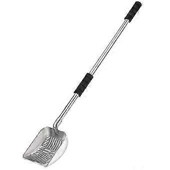 Deep Angle Stainless Steel Scoop With Foam-Grip Extendable Handle