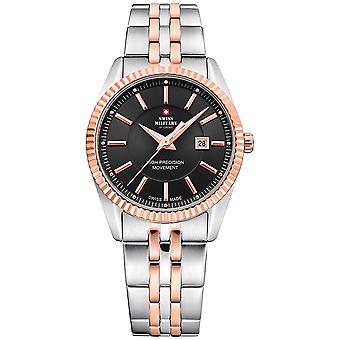 Swiss military sm34066bir-1m Quartz Analog Woman Watch with SM34066.06 Stainless Steel Bracelet