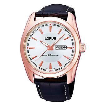 Lorus Watches Quartz Analog Man Watch with Rh330AX9 Cowskin Bracelet
