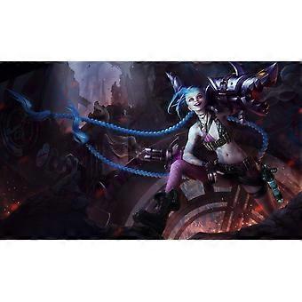Blue Hair Video Games League Of Legends Long Jinx Anime Fun Puzzles 1015