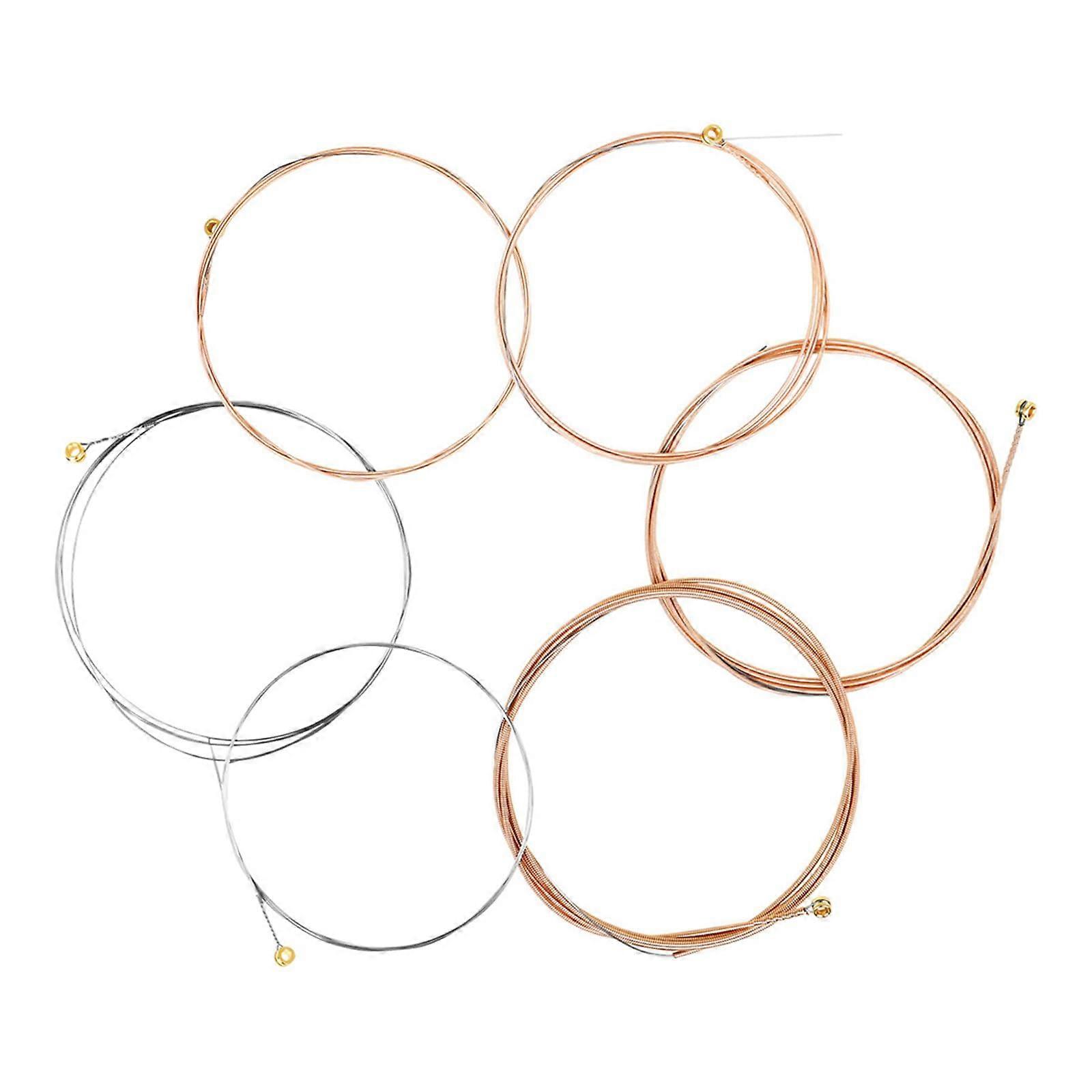 Acoustic Guitar Strings 6 String Set Bright Balanced Tone Durable Steel Construction