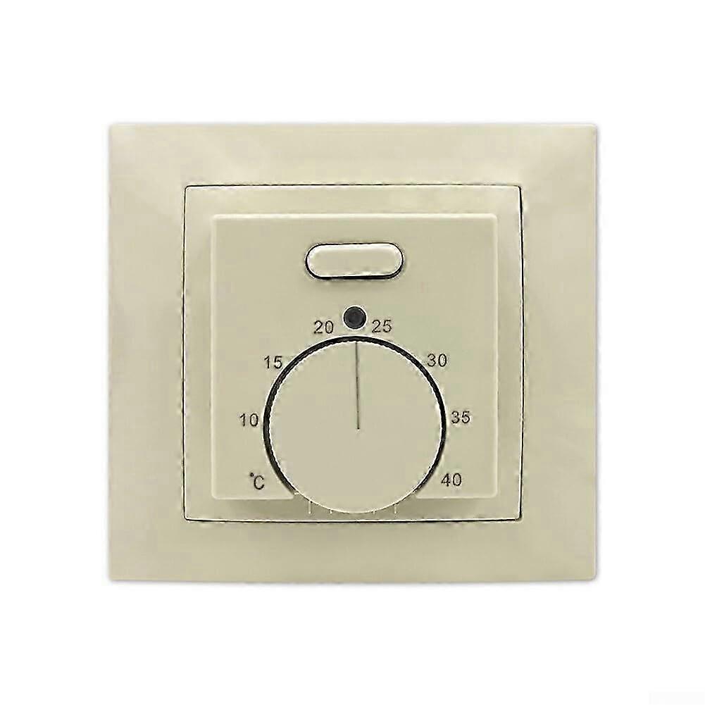 Underfloor Heating Thermostat 220V 16A with External Sensor for Precise Temperature Control (Beige)