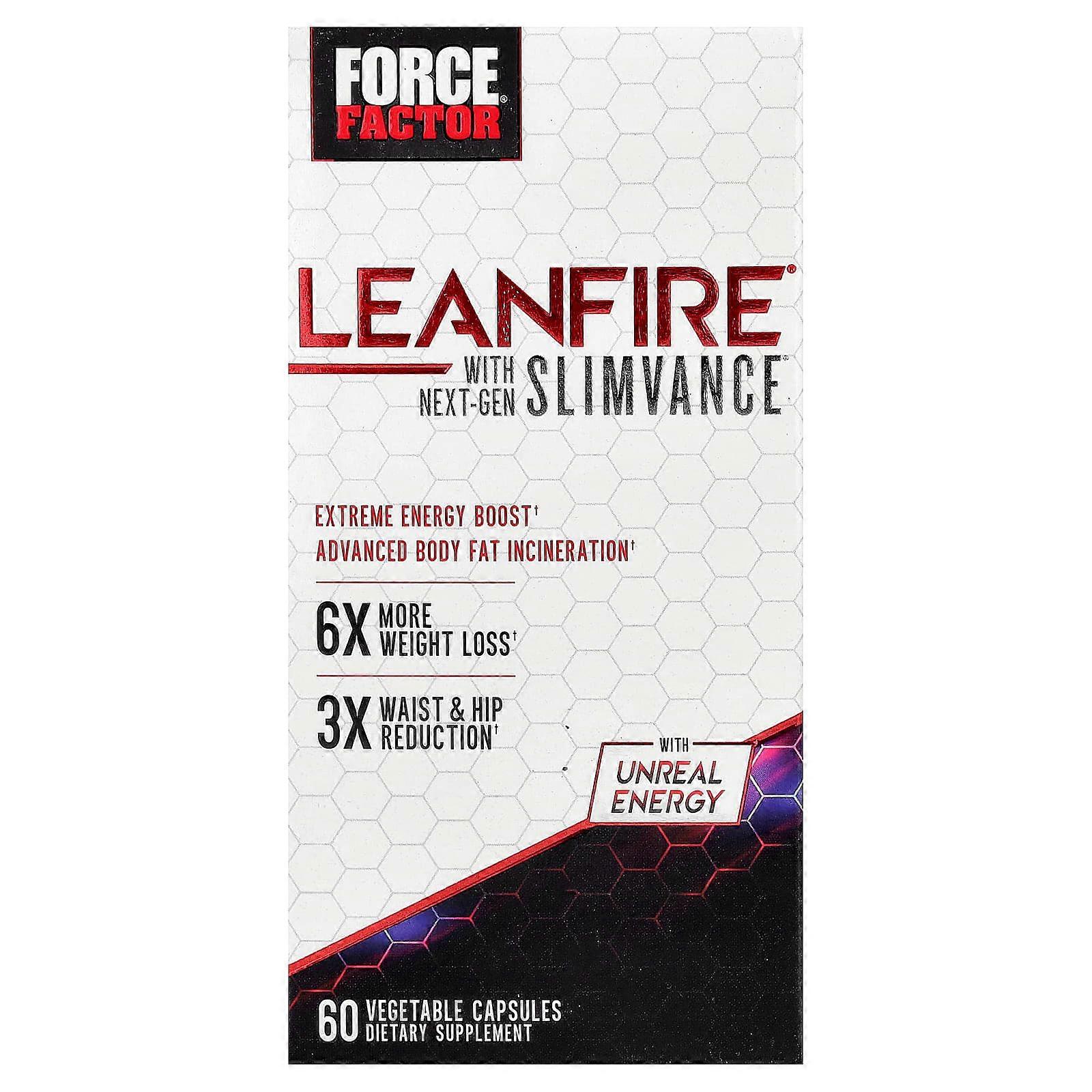 Force Factor, LeanFire® with Next-Gen Slimvance®, 60 Vegetable Capsules